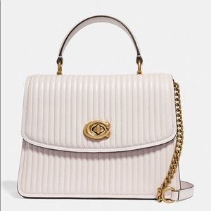Coach Parker Top Handle with Quilting - White